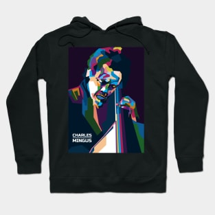 Popart Charles Mingus in WPAP Hoodie